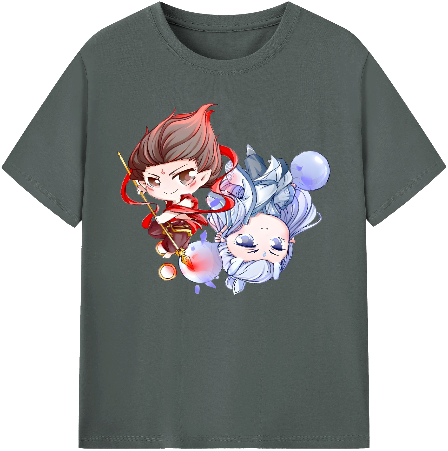 （画像用） Ne Zha 2 ナタ 魔童の大暴れ 綿100％ メンズ半袖Tシャツ｜肌触りやわらか＆通気性